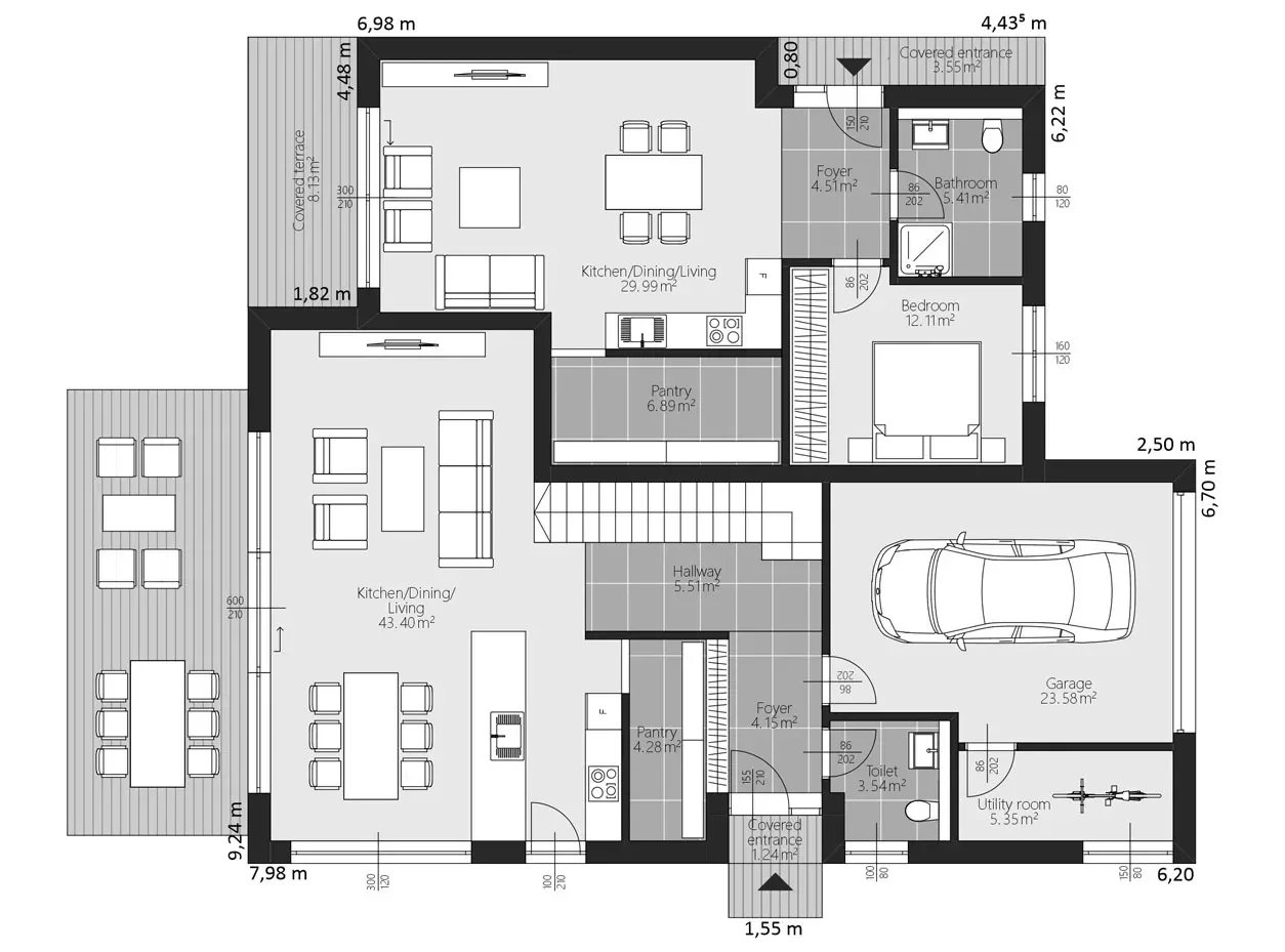 Sandweier Grundriss 1