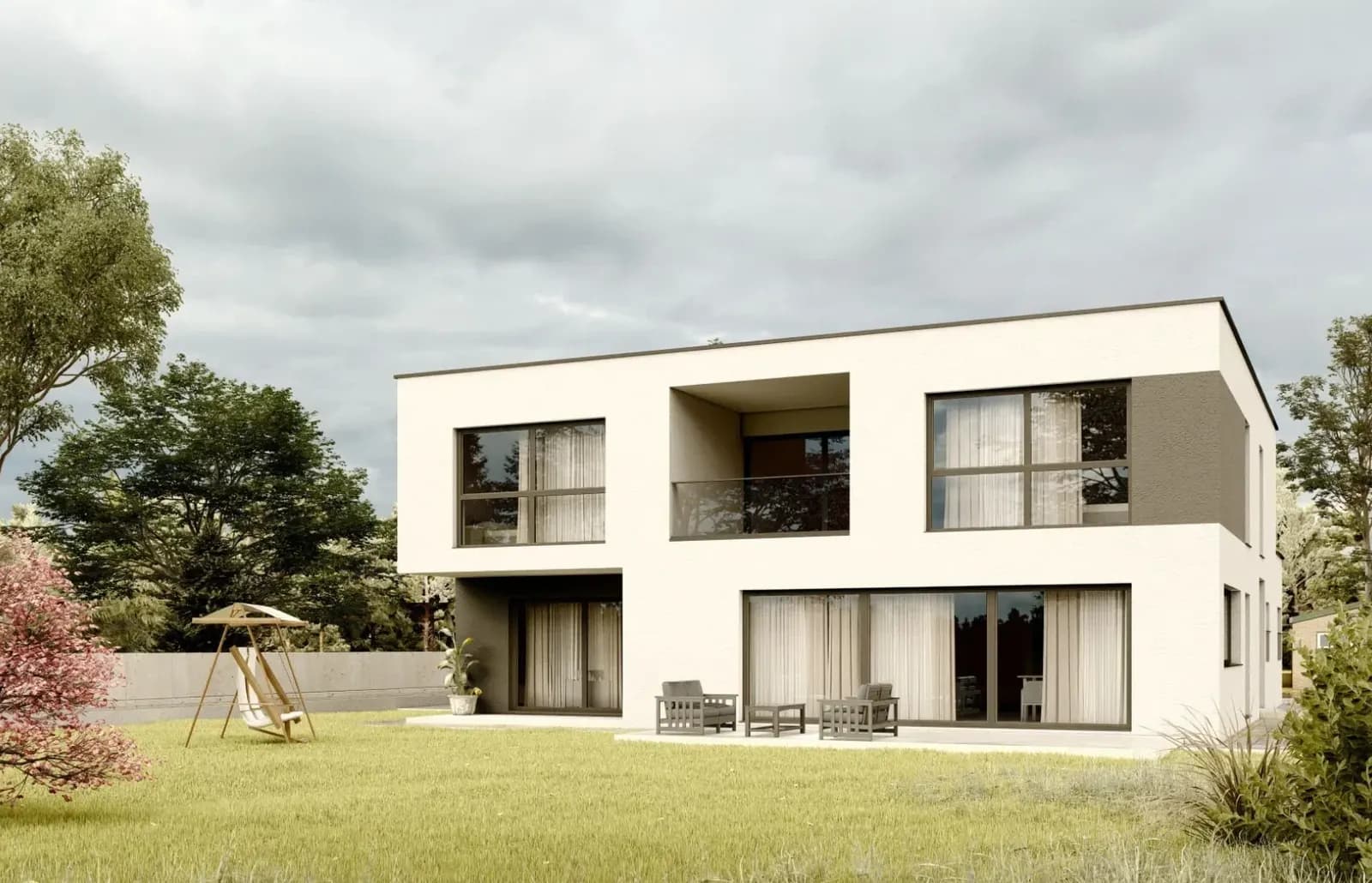 Architekturstudie Flachdach-Villa – Alpenkraft GmbH